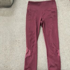 Maroon lululemon leggings